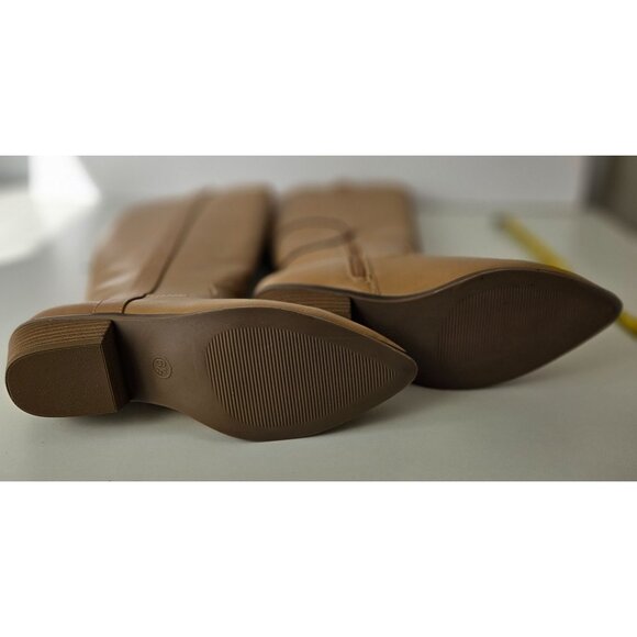 Universal Thread Womens Western Knee High Light Brown Memory Foam Boots Size 6.5 - Picture 8 of 11
